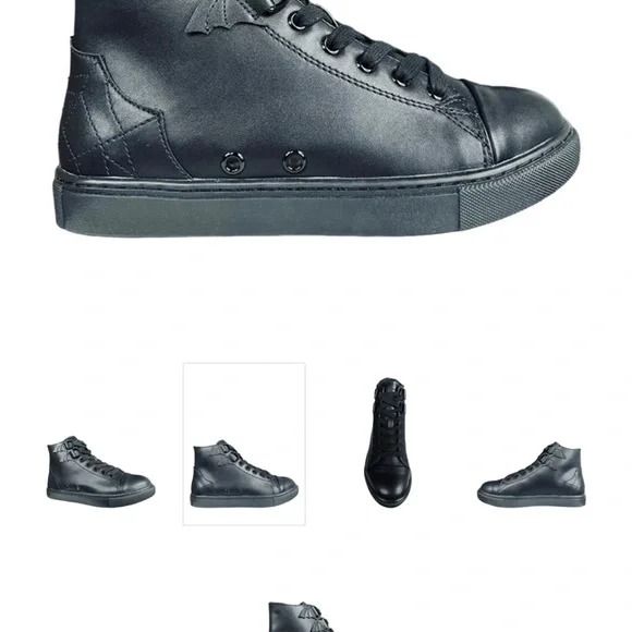 Strange Cvlt Matte Black Chelsea Spooky High Top Sneakers Size 9 - Picture 10 of 10